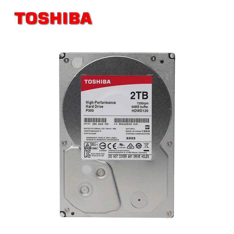 TOSHIBA High Performance 2TB Hard Drive Disk 2000GB HDD 3.5" Desktop PC ...