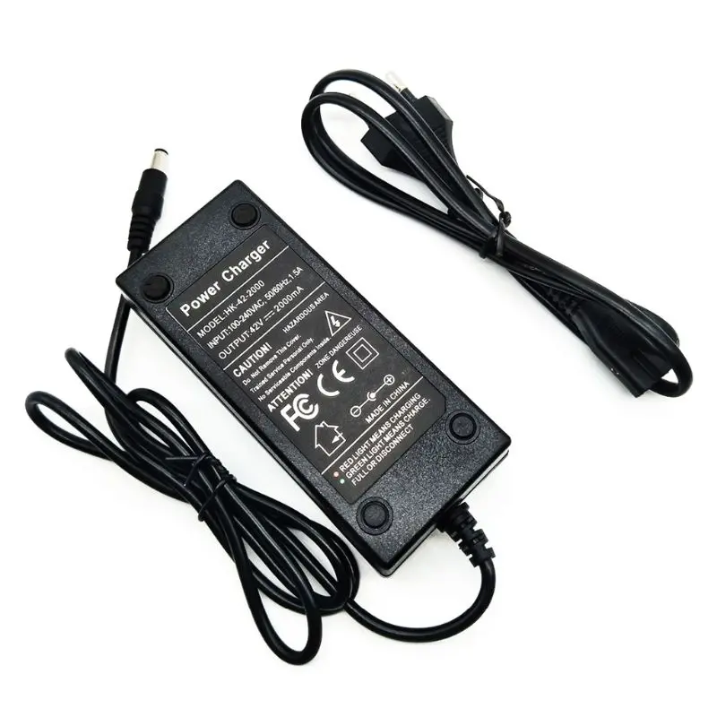 

36V Battery Charger Output 42V 2A Charger Input 100-240 VAC Lithium Li-ion Charger For 10S 36V Electric Bike Jy18 19 Dropship