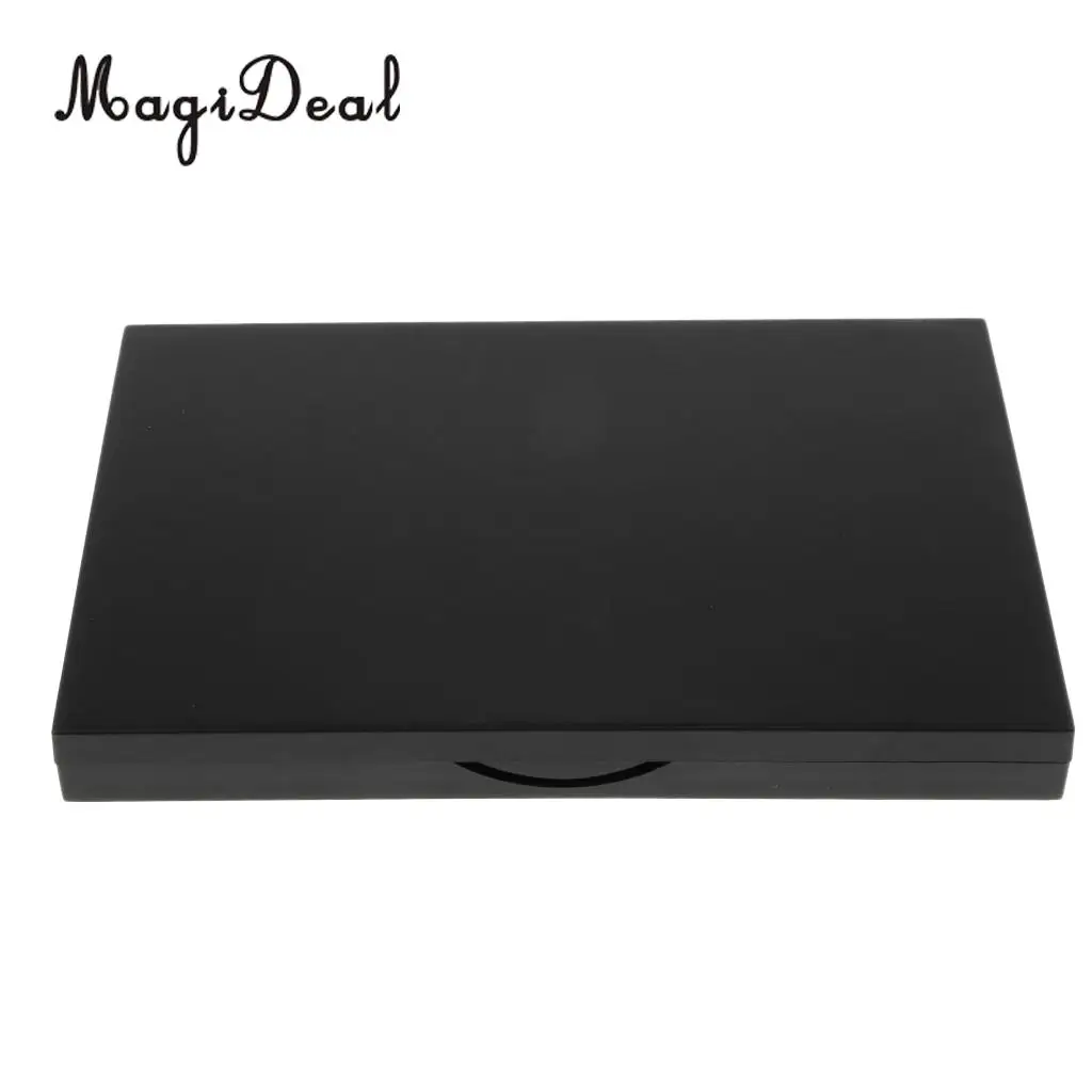 6 Grids Cosmetic Empty Palette with Pans Box Eyeshadow Powder Blusher Lipstick Makeup Case Highlighters Container Mirror Inside