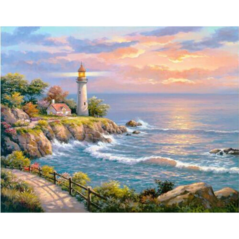 

Full Square/Round Diamond painting 5D DIY Diamond embroidery Cross stitch sunset sea landscape Diamond mosaic Rhinestone z377