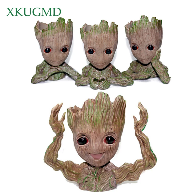 Hot Baby Groot Flowerpot Flower Pot Planter Action Figures Tree Man Cute Model Toy Pen Pot Garden Flower Planter Pot Best Gifts Flower Pots Planters Aliexpress