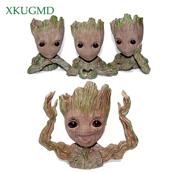 

Hot Baby Groot Flowerpot Flower Pot Planter Action Figures Tree Man Cute Model Toy Pen Pot Garden Flower Planter Pot Best Gifts