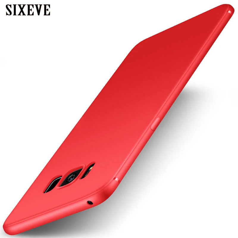 

SIXEVE Matte TPU Cell Phone Case For Samsung Galaxy S6 S7 Edge S8 S9 Plus Luxury Silicone Soft Plating Art Line Slim Back Cover