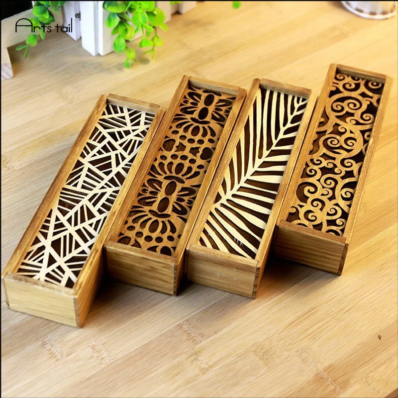 Lace-out Stationery Box Multifunctional Simple Creative Student Wooden Pencil Receiving | Канцтовары для офиса и дома