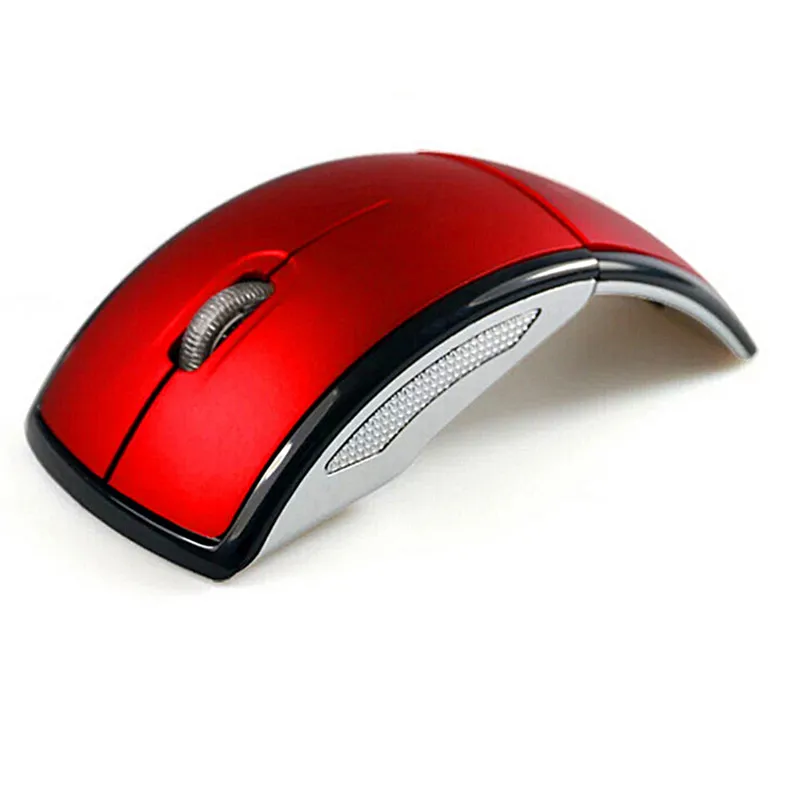 2,4 ГГц оптическая Складная беспроводная компьютерная мышь беспроводные мыши USB складной мышь приемник Mause для ноутбука Macbook Mac мыши - Цвет: Красный