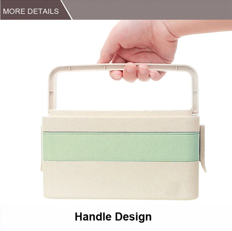 Portable Bento Lunch Boxs Three layer Food Container Microwavable Bento Box With Handle For Kids School Outdoor Picnic (7)