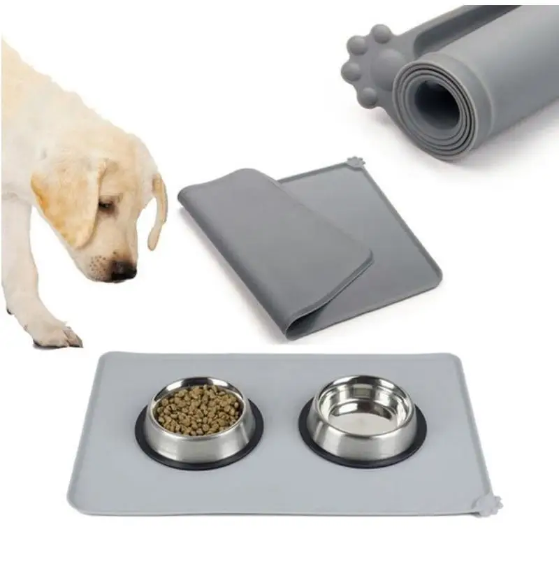 Waterproof easy Washing Pet Mat for Dog Cat Pet Food Pad Pet Bowl Drinking Mat Dog Feeding