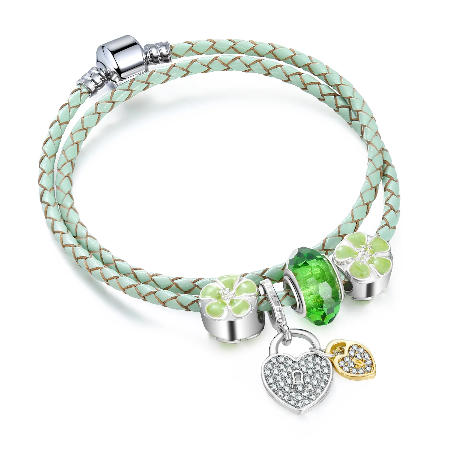Браслет pandora для женщин античный серебристый с цепочкой из кожи|bracelets for|bracelets for