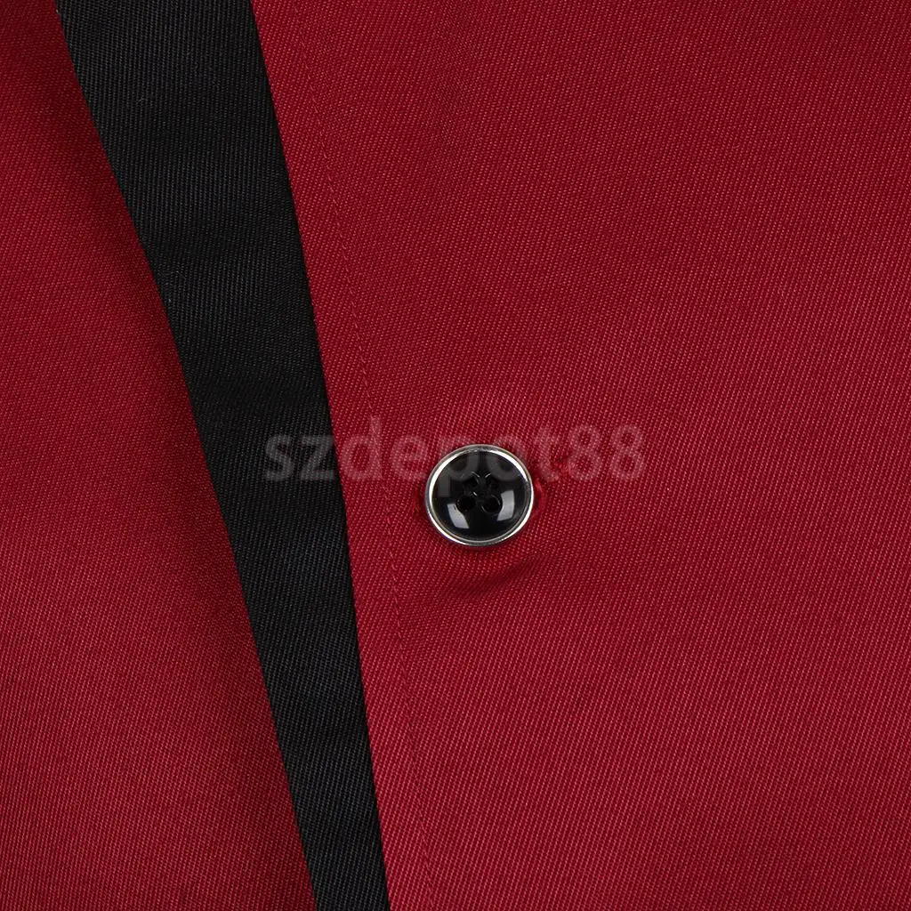 Adult Durable Five Star Chef Shirts Red Catering Uniform Mesh Sleeve Pen Pockets Chefwear Coat Chef Hat M