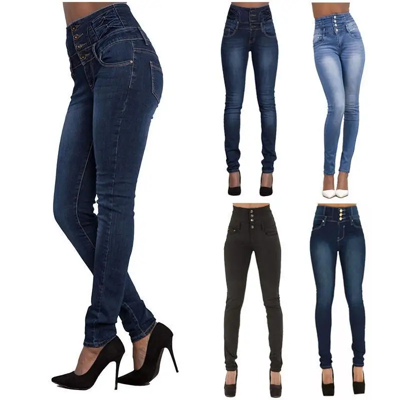 Helisopus Autumn New Women High Waist Jeans Slim Stretch Large Size Pencil Pants Jeans Ladies Denim Stretch Slim Skinny Jeans Helisopus Autumn New Women High Waist Jeans Slim Stretch Large Size Pencil Pants Jeans Ladies Denim Stretch Slim Skinny Jeans