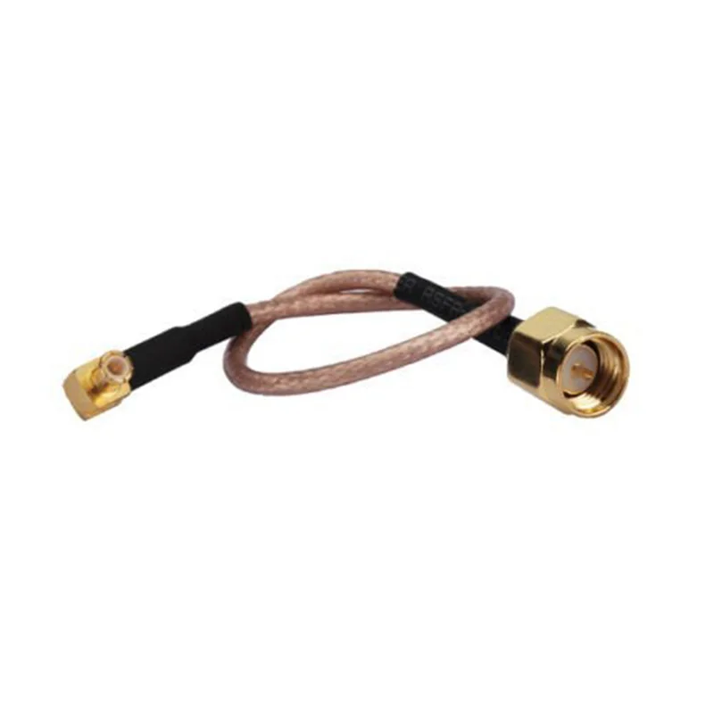 ALLISHOP Wireless Card Cable MCX Male Right Angle to SMA Male Right Angle RF Coax Cable 5M RG178