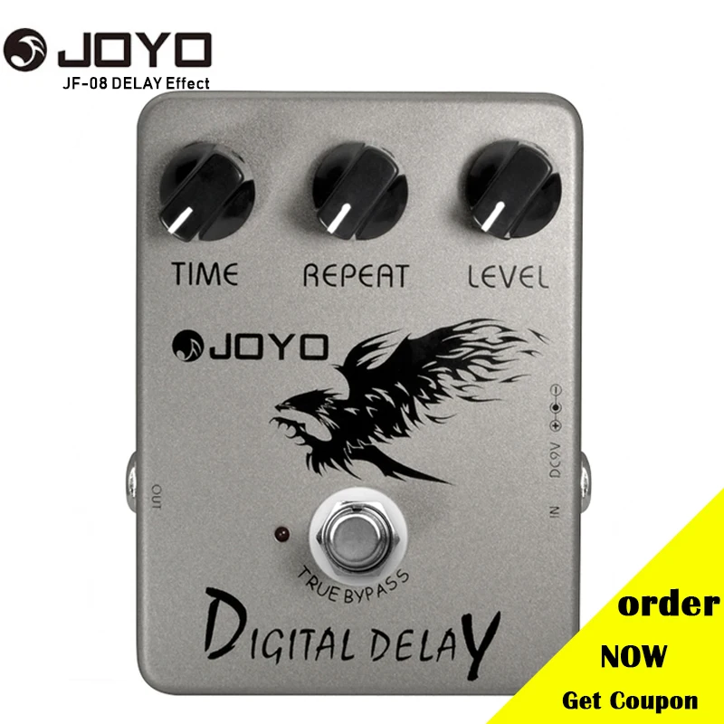 

JOYO JF-08 Digital Guitar Effects Pedal Stompbox 600ms Delay Time Warm Glossy for Electric Guitar Pedal de guitarra