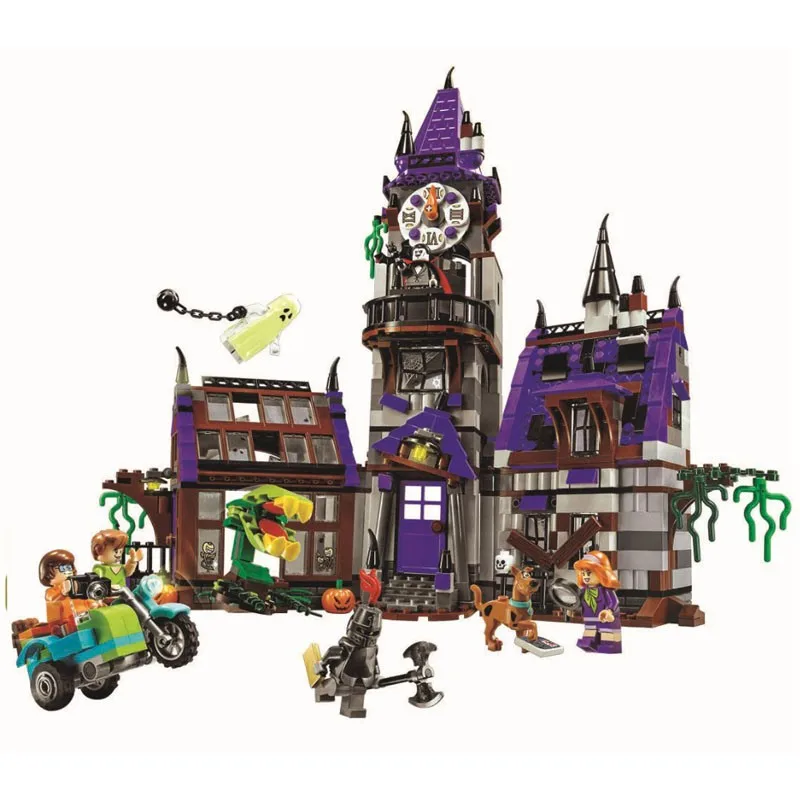 

scooby doo Mystery Mansion Building Blocks Compatible with Legoed bricks scoobydoo shaggy Velma vampire 3D Kids Toy Gifts