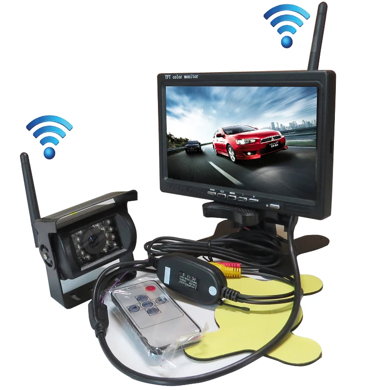 Wholesale 12-24V Wireless Back-up Reversing Camera System Kit + 7