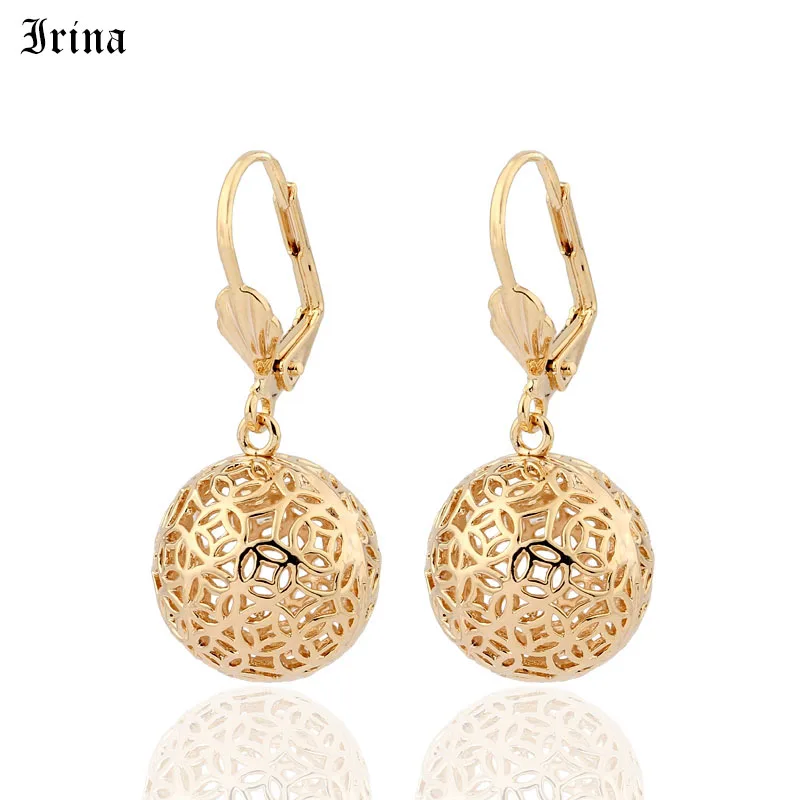 

New Cute Earring Unique Carved Hollow Gold Color Long Dangle Earrings Women Fashion Wedding Party Fine Trendy Jewelry