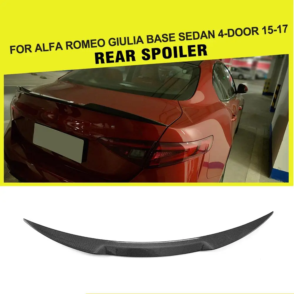 Углеродного волокна/FRP задний автомобильный спойлер крыло багажника губы для Alfa Romeo Giulia спойлер СЕДАН
