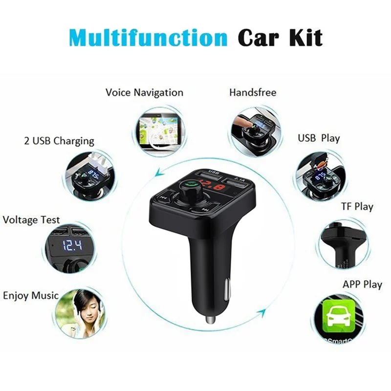 Bluetooth MP3 плеер VicTsing FM передатчик беспроводной радиоадаптер USB зарядное устройство