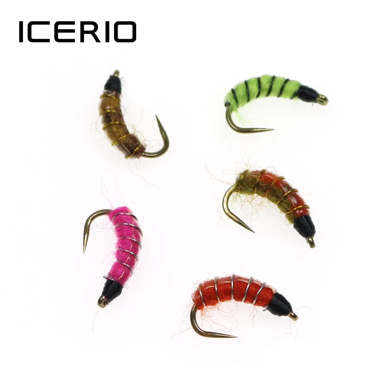 

ICERIO 10PCS Trout Fishing Flies Scud Shrimps Scud Cezch Fly Fishing Fly Nymphs #12 Non-barb Fly Hook