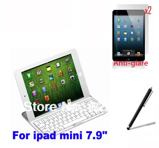 

Wireless Bluetooth 3.0 Keyboard Case Cover +2x Matted Screen Protector +Stylus for Apple iPad Mini 1 2 3 A1432 A1454 A1490 A1599
