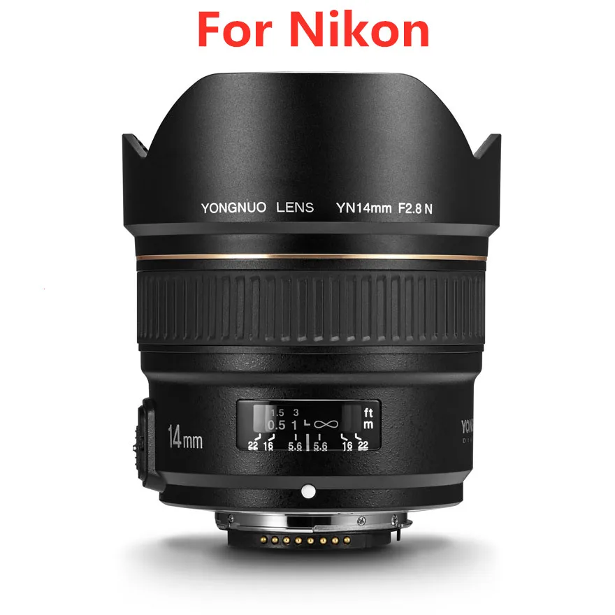 YONGNUO 14 мм F2.8 ультра широкоугольный основной объектив yn14 Автофокус AF MF