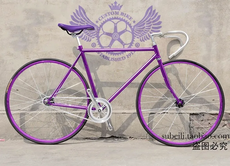 Cheap Road Bicycle  Fixed Gear Bike  Customize Completed fixie Bike, student Bicycle green frameType 700C wheel   52CM frame 6
