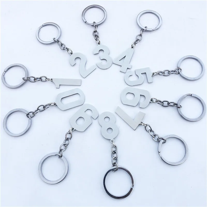 

Number Keychain Numeric Charms Pendants 0 1 2 3 4 5 6 7 8 9 Repurposed Stainless Steel Keyring Tags 10 Pieces Assorted Numbers