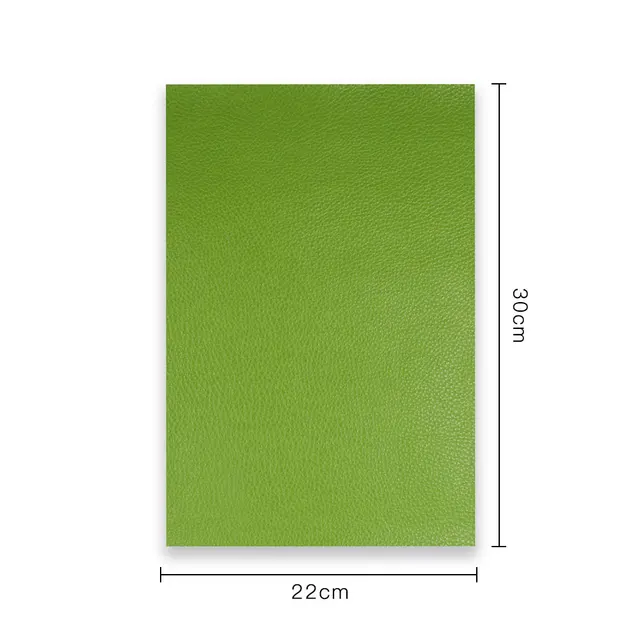 Xugar - Tela de Cuero de Imitación de 22 cm x 30 cm para Coser, Forro Sintético con Patrón de Lichi, Material Hecho a Mano, Compatible con Fabricación de Forro de Zapatos - Imagen 3