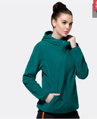 Флисовое Свободное пальто утепленная теплая куртка осень зима даже шапка кардиган мужской на открытом воздухе зарядка женская одежда внутренний бак - Цвет: Forest green girl
