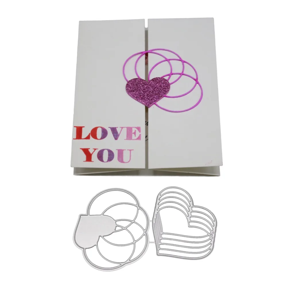 

Estel Heart Rope Fold Frame Metal Steel Cutting Dies Embossing Die Stencil For Diy Scrapbooking Album Card Decorative