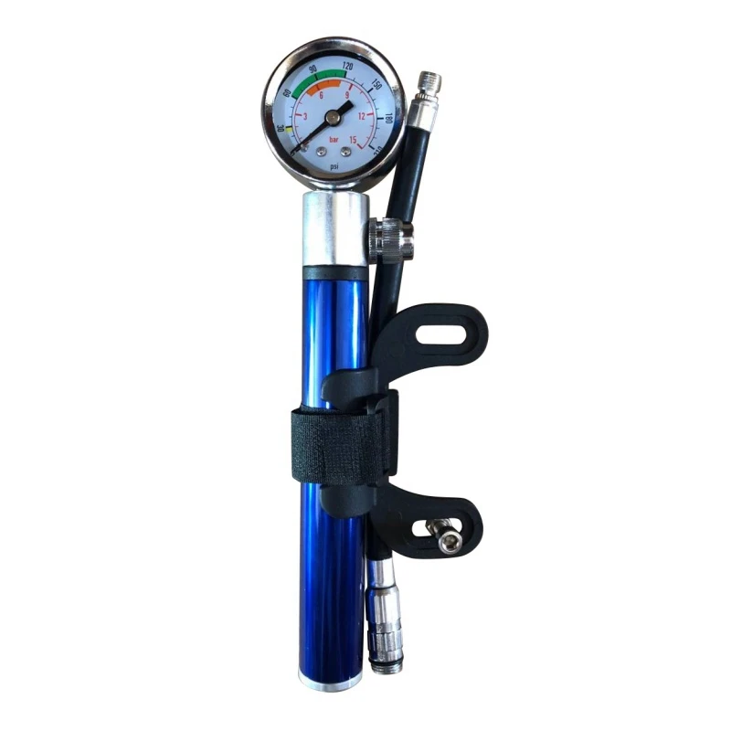 

Mini Bicycle Pump With Pressure Gauge 210 PSI Portable Hand Cycling Pump Presta and Schrader Ball Road MTB Tire Bike Pumpest