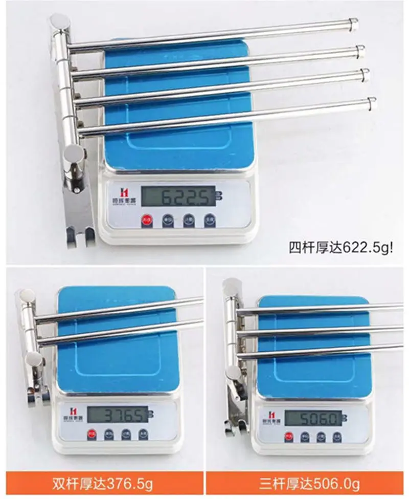 Вешалки для полотенец для ванной настенный складной Подвижный кронштейн для банных полотенец из нержавеющей стали 2-4 полотенца вешалка для одежды поворот полотенец бар