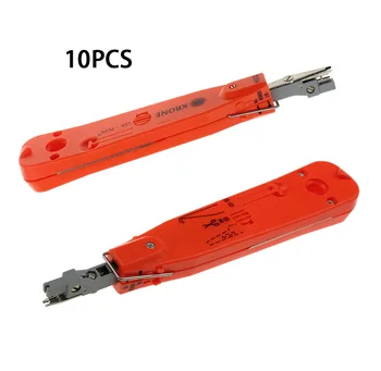 

10pcs Portable KRONE LSA-Plus Punch Down Tool Kit With Sensor For Telecom Phone RJ11 / LAN Network Cat5 RJ45 Cable Patch Panel