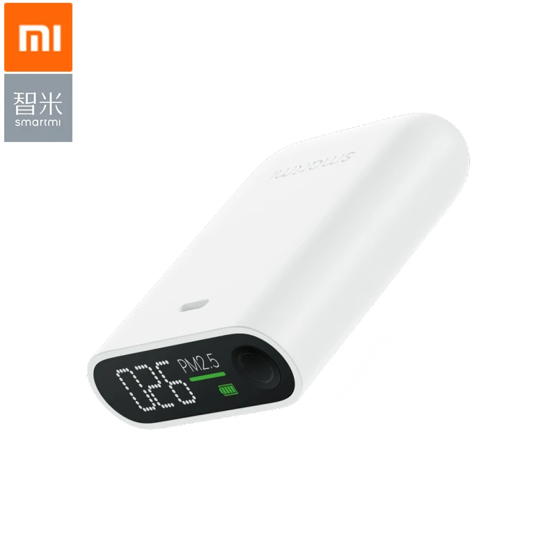 Xiaomi SmartMi умный монитор качества воздуха PM2.5 детектор в реальном времени Точное обнаружение HD экран дисплей длинный режим ожидания портативный - Цвет: Белый