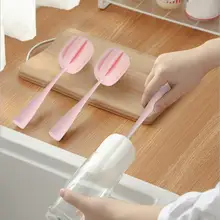 Щетка губка бутылки очиститель w/длинная ручка портативная моющая щетка для чистки кофе кружка стаканы чистящий инструмент для детских бутылок