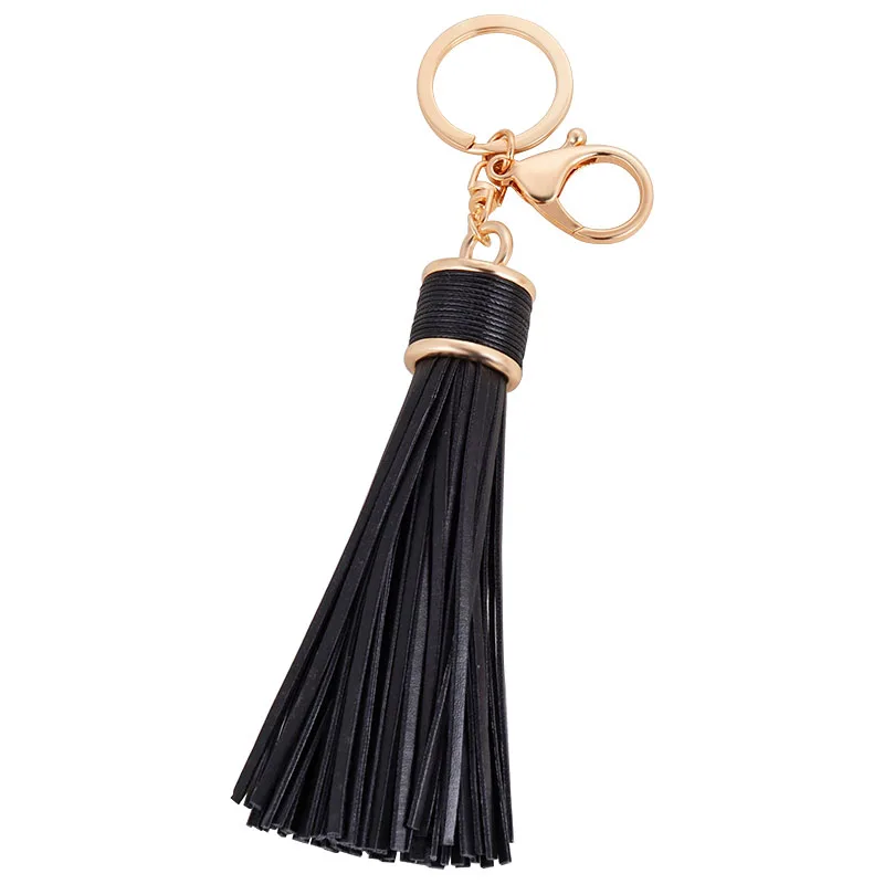 Fashion PU Leather Tassel Keychain Llaveros Car Key Chain Gifts