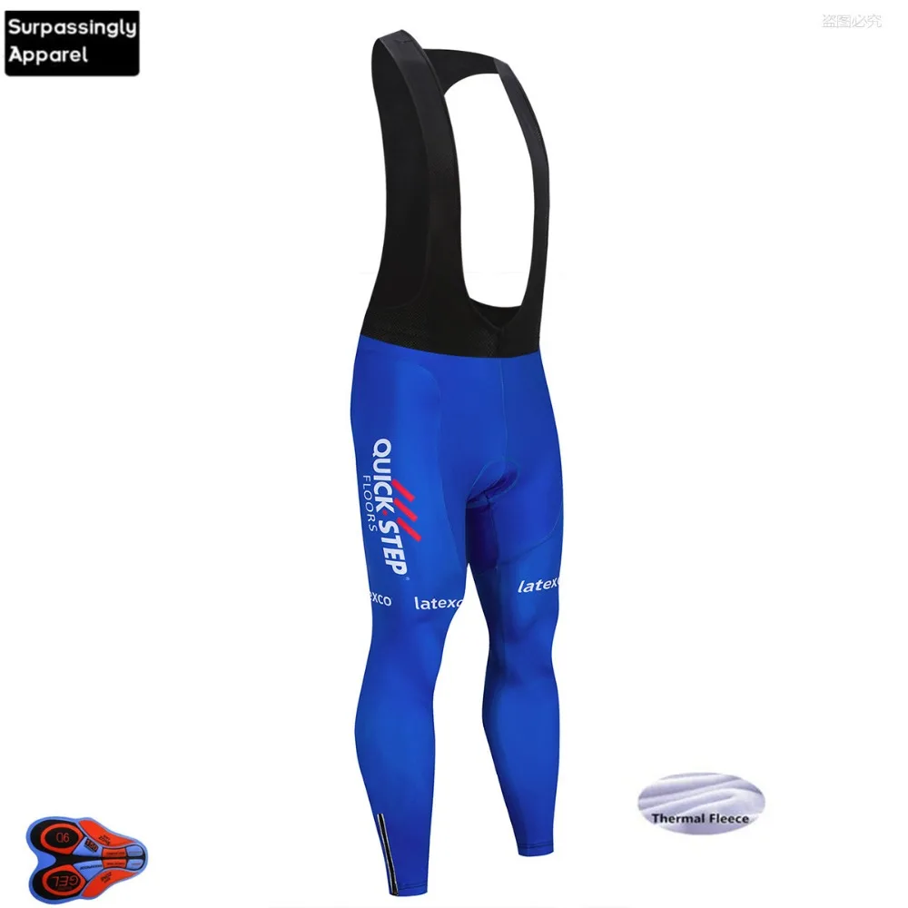 

2019 Pro UCI Team Winter Mens QUICK STEP Cycling Bib Short 9D Gel Pad MTB Bike Riding Shorts Bicycle Cycling White/Black Pants