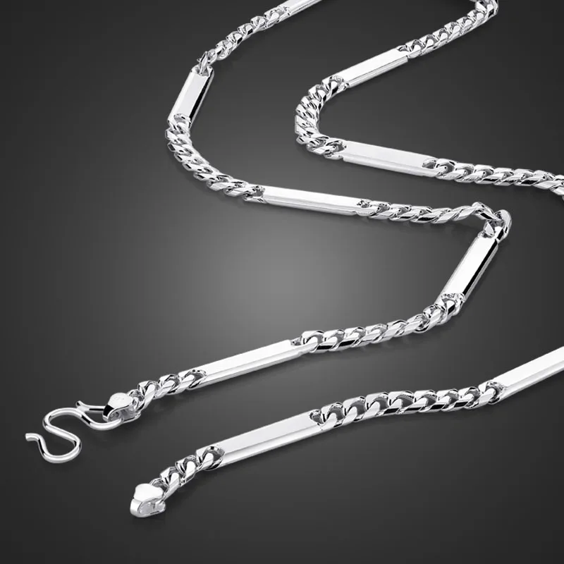 

Fashion Sterling Silver Men Necklace Pendant Solid 925 Silver Men Short Necklace Wholesale Men Silver Jewelry Festive Gifts