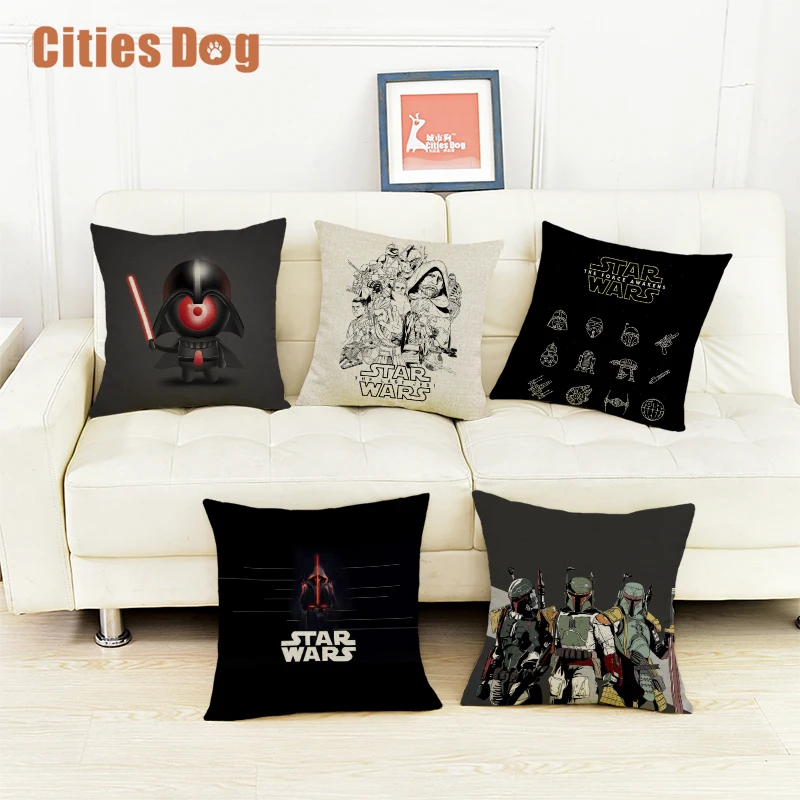 

Star Wars Cushion cover almofada Decorative Pillows coussin para el hogar decoracion linen animal throw Car Pillow cojines