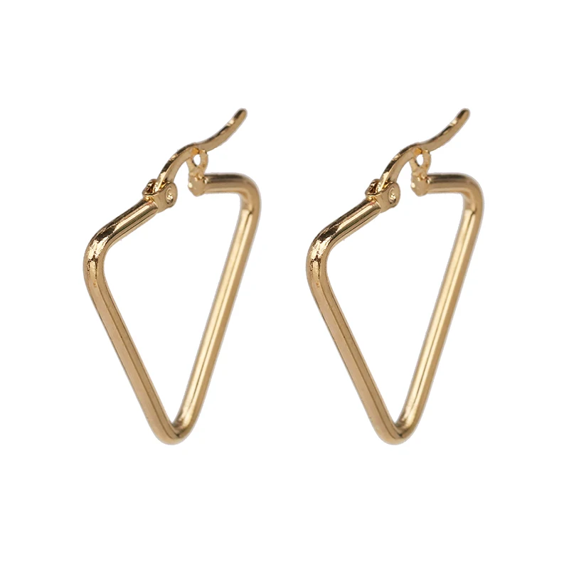 51793-GD Fashion snoops серьги-кольца ювелирные изделия блестящие серьги с гладкой поверхностью Прозрачный Круг Круглый обруч Шарм Серьги Pendientes для женщин - Окраска металла: 51793-GD