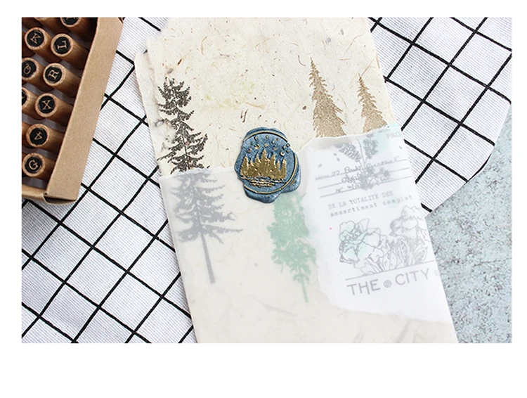 Moodtape дерево воск печать штамп для DIY подарок/пригласительный альбом декоративная печать горы Акула календулы металлический штамп печать