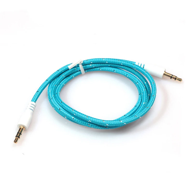 

1M 3.5mm Stereo Male to Male Jack Aux Cable Audio Auxiliary Lead For Phone Car, Blue