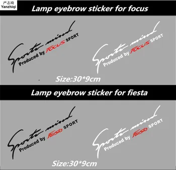

Auto Front Head Lamp Eyebrow Sport Sticker Engine Hood PVC Decal Car Styling for FORD Focus Fiesta Mondeo Kuga Edge Ecosport