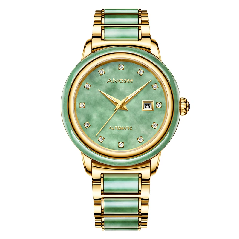 Бизнес для мужчин смотреть 2019 Новый Jade наручные часы коллекция классический модные нефритовые женские часы Роскошные Jade Топ для мужчин