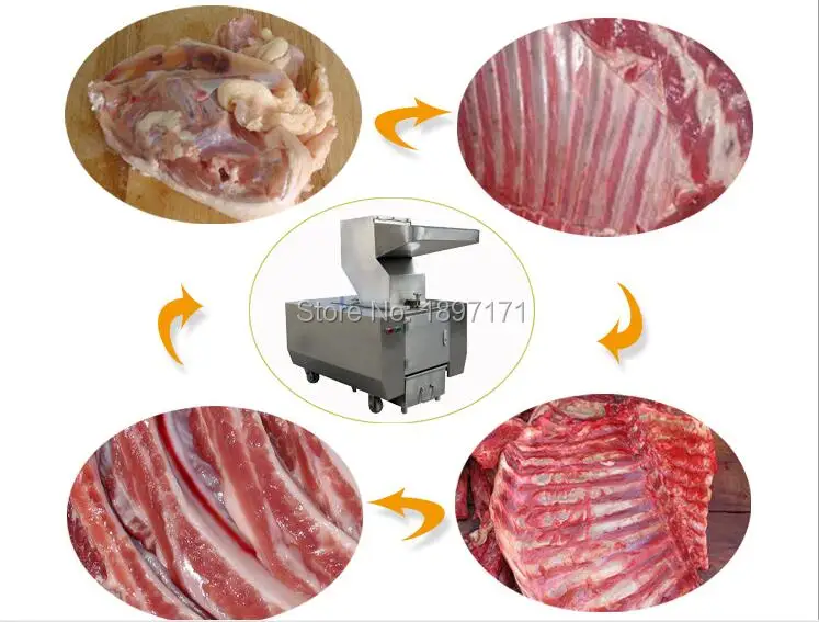 80-200 кг/ч мясо-костной Точильщик Автоматическое Кости разбитые машины кости дробилки из нержавеющей стали