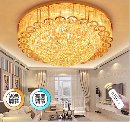 

European golden orb LED crystal absorb dome light, adjustable 3 kinds of color different mood.