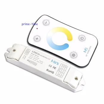 

LTECH M3-3A DC12V/24V 9A Color Temperature Adjustable Dimmer Mini Controller + M5 RF Wireless Remote for Dual White LED Strips