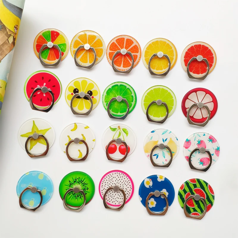 

New Universal Ring Holder For iPhone Samsung Xiaomi Telefoon Ring Holder Stand Cute Summer Fruit Fing Ring Holder For Phone