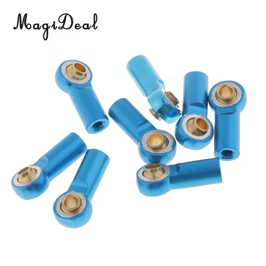 8Pcs Red Aluminum M3 Metal Ball Head Holder Tie Link Rod End Joint RC Climbing Crawlers Car For 1:10 D90 SCX10