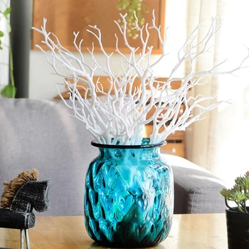 

10 Pack Artificial Simulation Tree Branch Stick Twig for Home Flower Arrangement Party Favor Cafe Shop Ornament - White