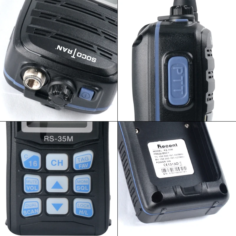 Водонепроницаемая IP67 VHF Ham Walkie Talkie ручная морская двухсторонняя рация с ЖК